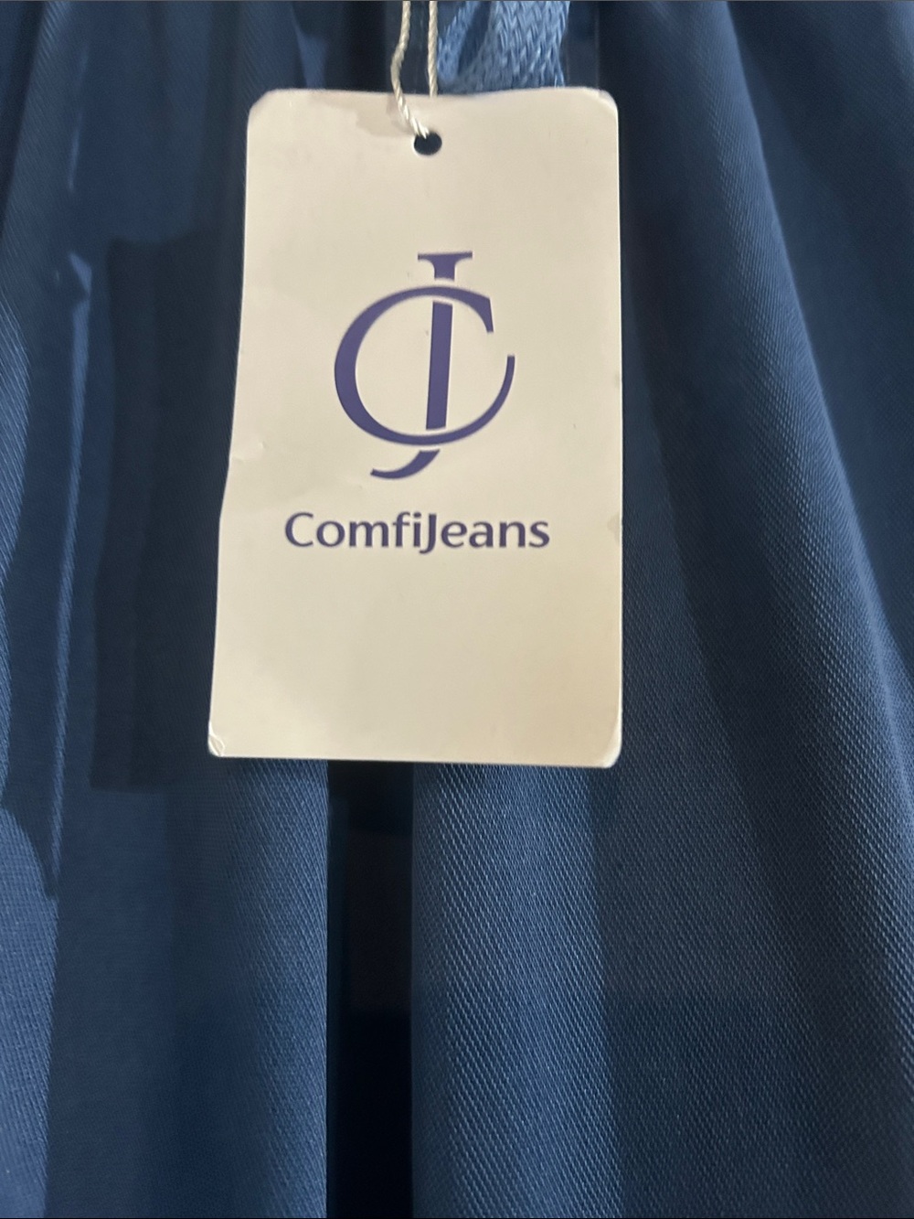 Womens Blue Drawstring Pants - Picture 4 of 6